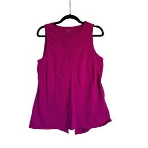 Athleta‎ Foothill Magenta Sleeveless Tank Top Cutout Back Activewear M